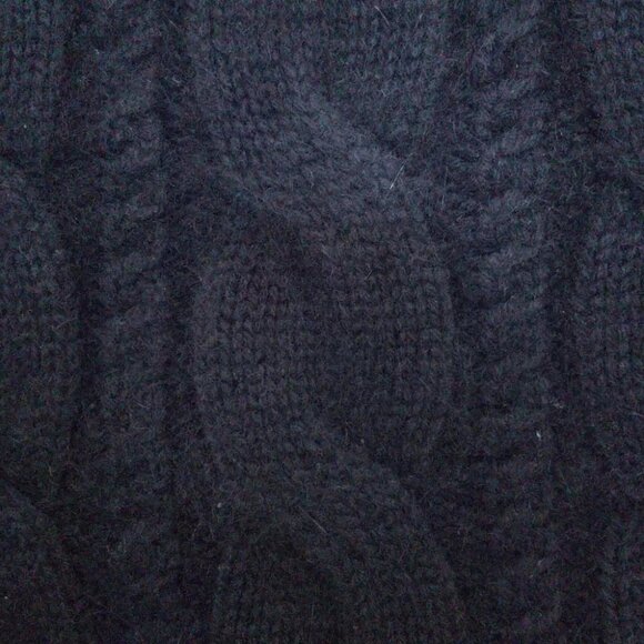 Auth Burberry Blue Label - Black Angora Scarf - Picture 5 of 7